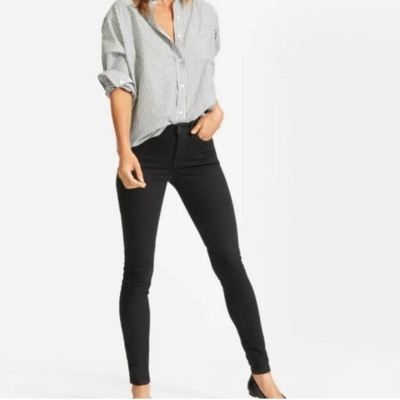 Everlane Women’s High-Rise Black Skinny Jeans Size 27 Tall - Picture 1 of 9